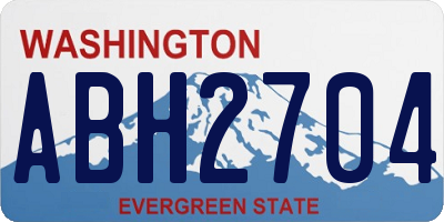 WA license plate ABH2704