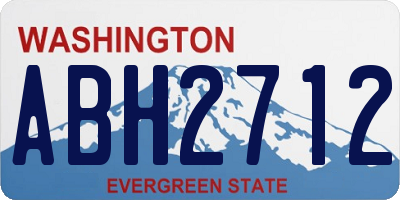WA license plate ABH2712