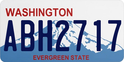 WA license plate ABH2717