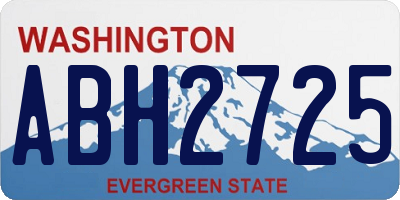WA license plate ABH2725