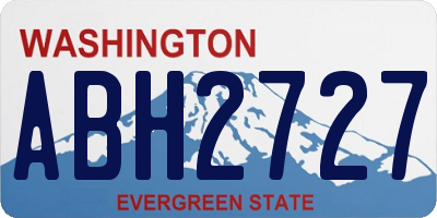 WA license plate ABH2727