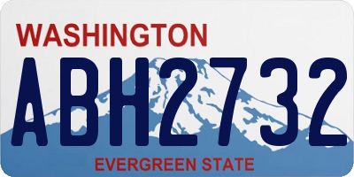 WA license plate ABH2732