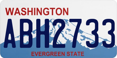 WA license plate ABH2733