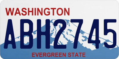 WA license plate ABH2745