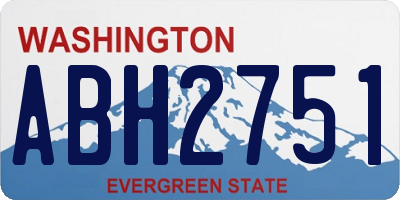 WA license plate ABH2751