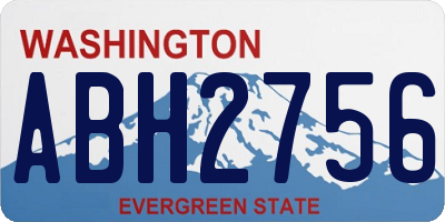 WA license plate ABH2756