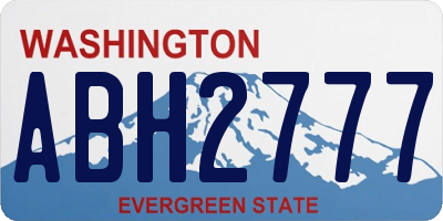 WA license plate ABH2777
