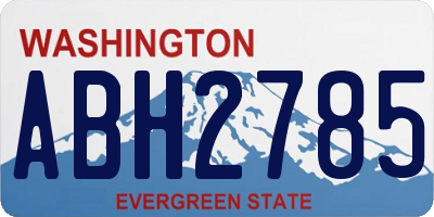 WA license plate ABH2785