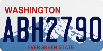 WA license plate ABH2790
