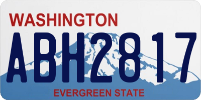 WA license plate ABH2817