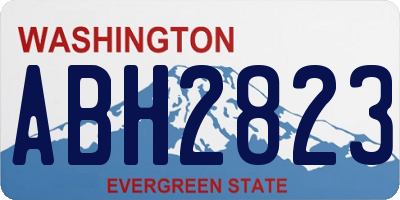 WA license plate ABH2823