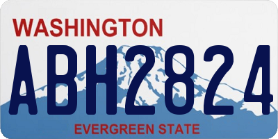 WA license plate ABH2824