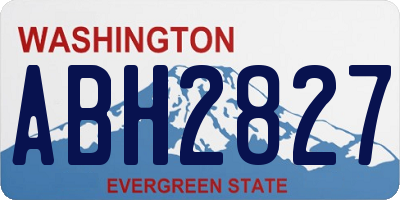 WA license plate ABH2827
