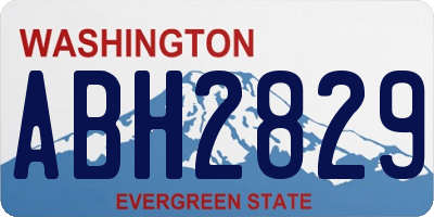 WA license plate ABH2829
