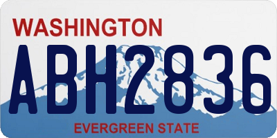 WA license plate ABH2836