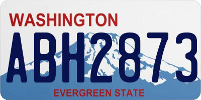 WA license plate ABH2873