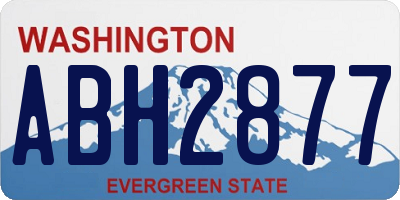WA license plate ABH2877
