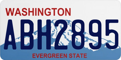 WA license plate ABH2895
