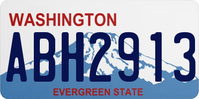 WA license plate ABH2913