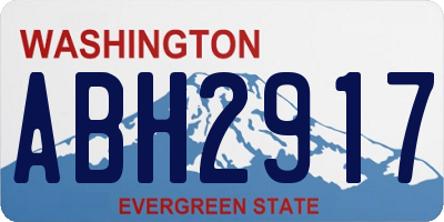 WA license plate ABH2917