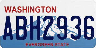 WA license plate ABH2936