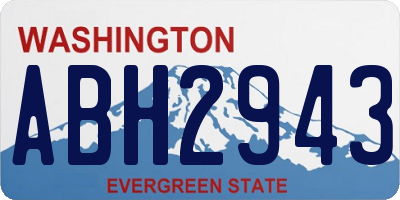 WA license plate ABH2943