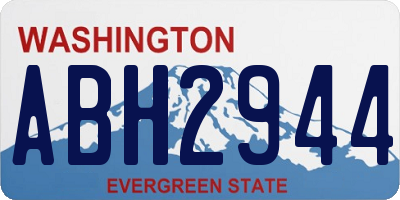 WA license plate ABH2944