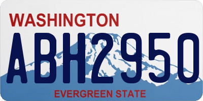 WA license plate ABH2950