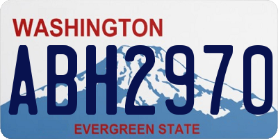 WA license plate ABH2970