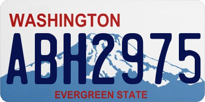 WA license plate ABH2975