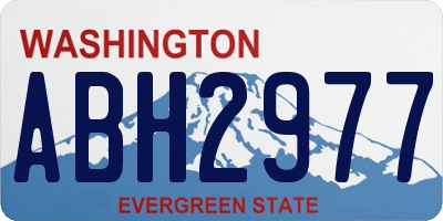 WA license plate ABH2977