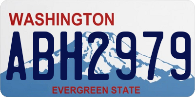 WA license plate ABH2979