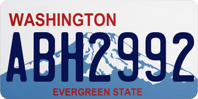 WA license plate ABH2992