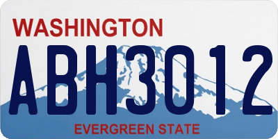 WA license plate ABH3012