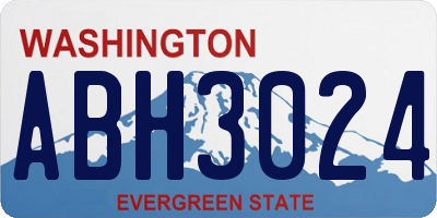 WA license plate ABH3024