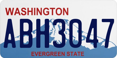 WA license plate ABH3047