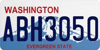 WA license plate ABH3050