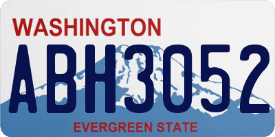 WA license plate ABH3052