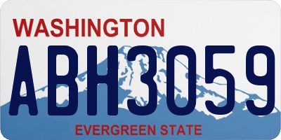 WA license plate ABH3059