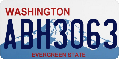 WA license plate ABH3063