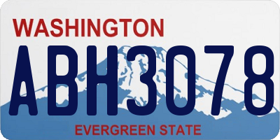 WA license plate ABH3078