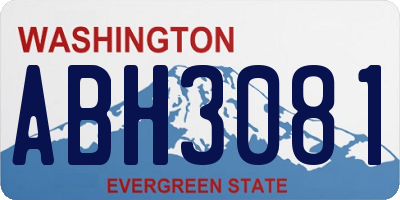 WA license plate ABH3081