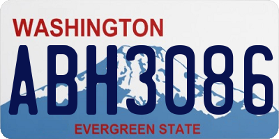 WA license plate ABH3086