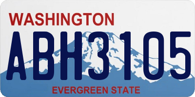 WA license plate ABH3105