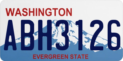 WA license plate ABH3126