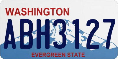 WA license plate ABH3127