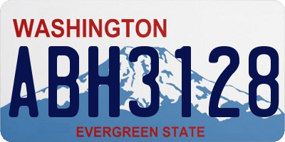 WA license plate ABH3128