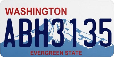 WA license plate ABH3135