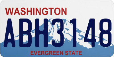 WA license plate ABH3148