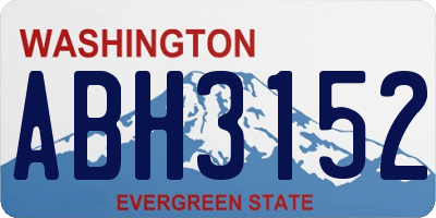 WA license plate ABH3152